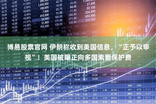 博易股票官网 伊朗称收到美国信息，“正予以审视”！美国被曝正向多国索要保护费