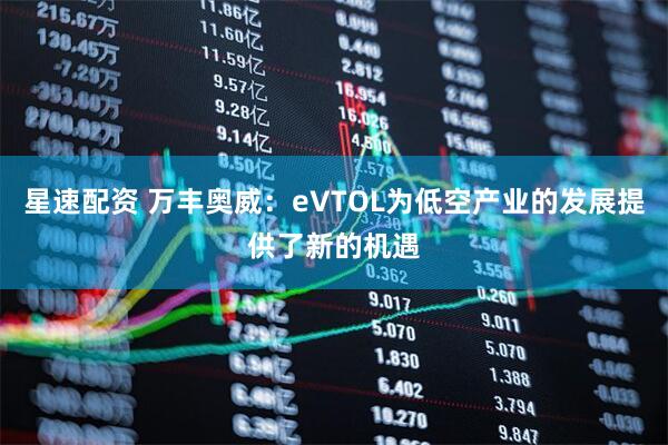 星速配资 万丰奥威：eVTOL为低空产业的发展提供了新的机遇