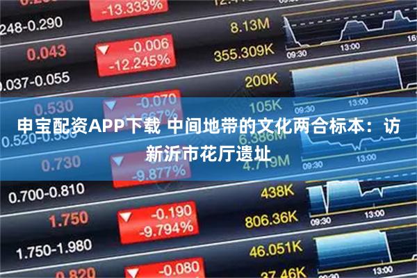 申宝配资APP下载 中间地带的文化两合标本：访新沂市花厅遗址
